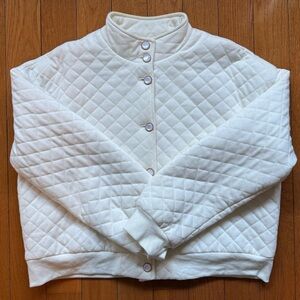 Fate White Quilted Jacket